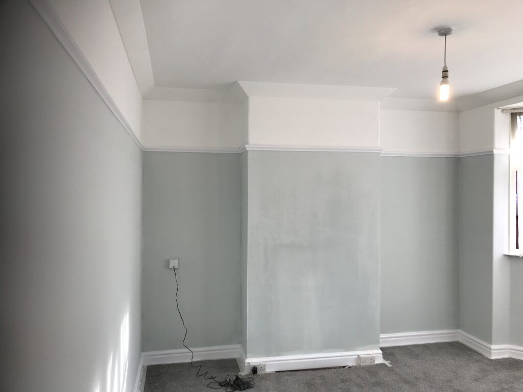 Painted room after stripping wallpaper